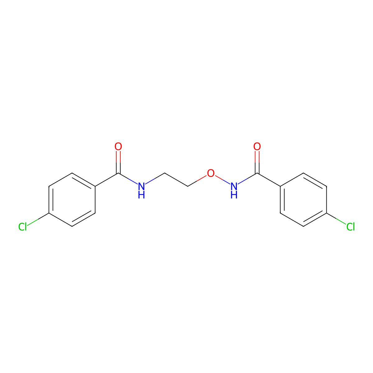 4-chloro-N-(2-{[(4-chlorobenzoyl)amino]oxy}ethyl)benzenecarboxamide molecular structure, CAS 338413-95-9