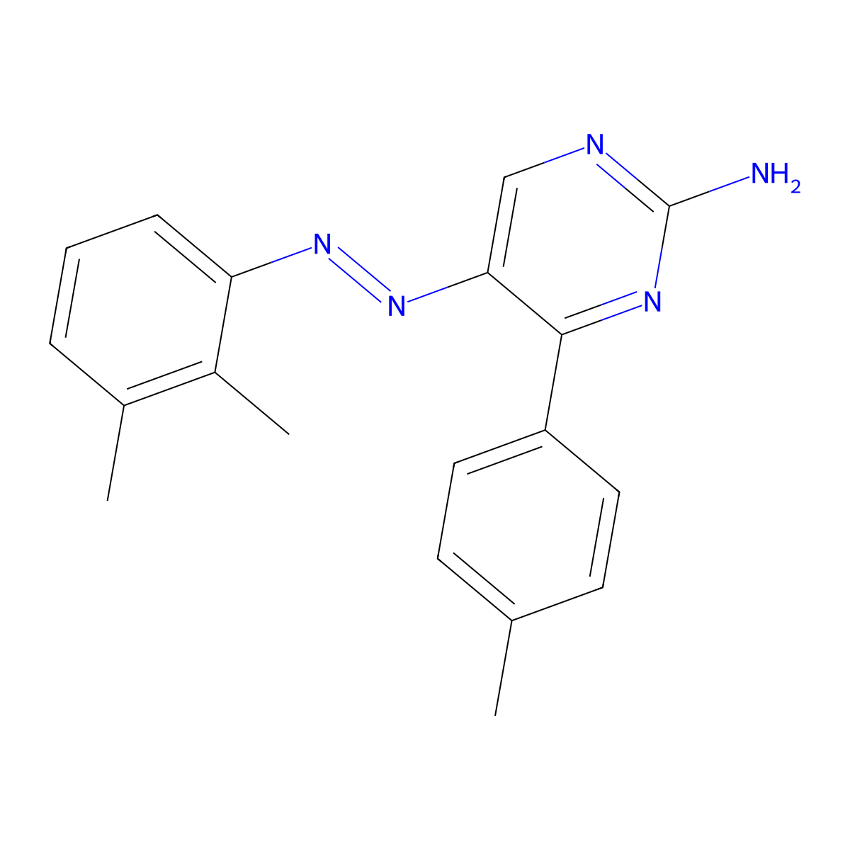 5-[2-(2,3-Dimethylphenyl)diazenyl]-4-(4-methylphenyl)-2-pyrimidinamine molecular structure, CAS 338414-18-9