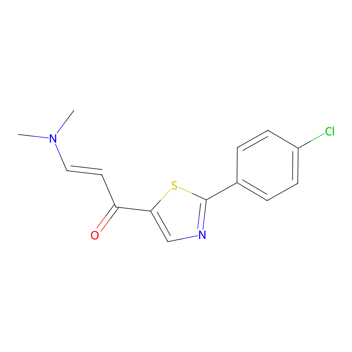 1-[2-(4-Chlorophenyl)-1,3-thiazol-5-yl]-3-(dimethylamino)-2-propen-1-one molecular structure, CAS 338414-64-5