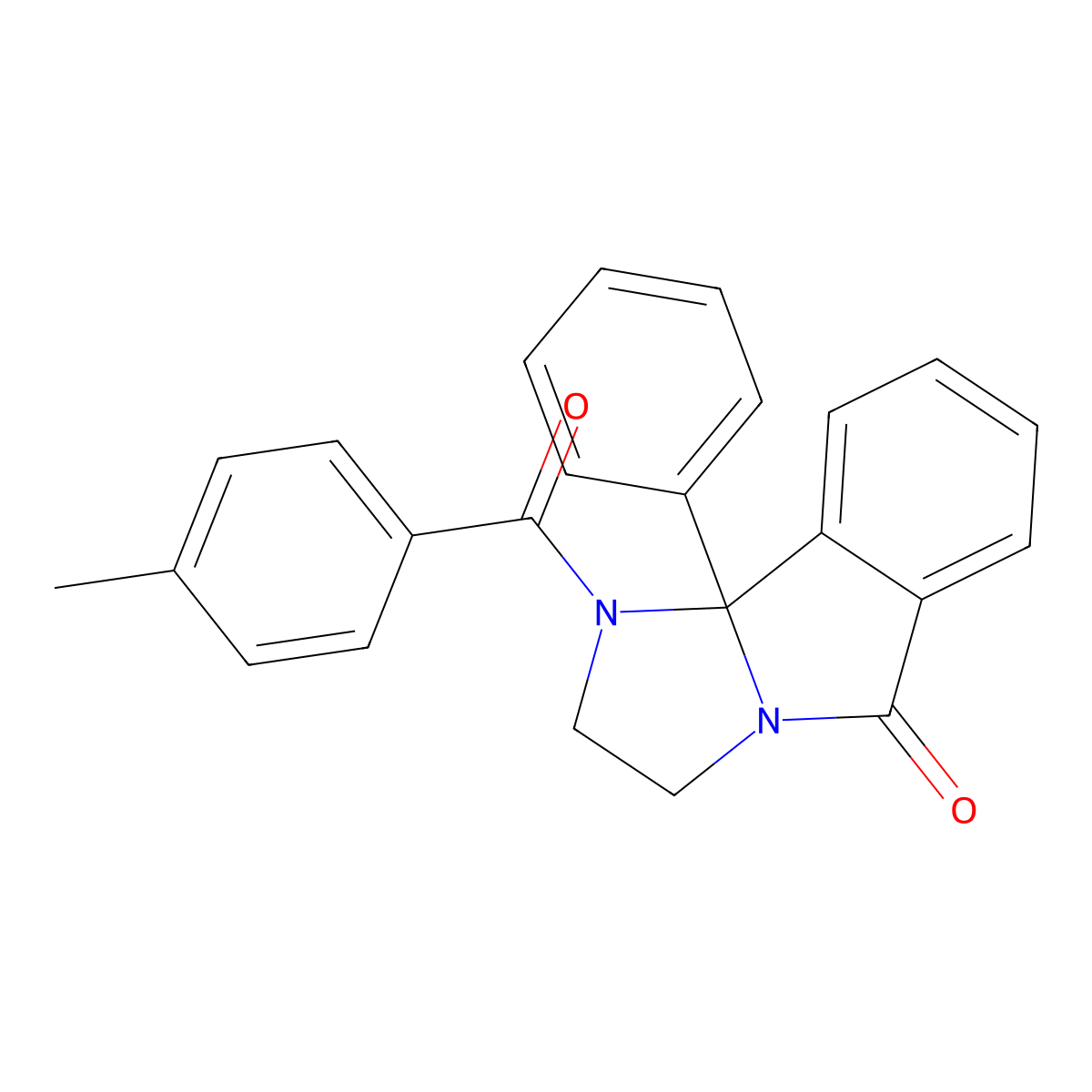 1-(4-methylbenzoyl)-9b-phenyl-1,2,3,9b-tetrahydro-5H-imidazo[2,1-a]isoindol-5-one molecular structure, CAS 338414-88-3