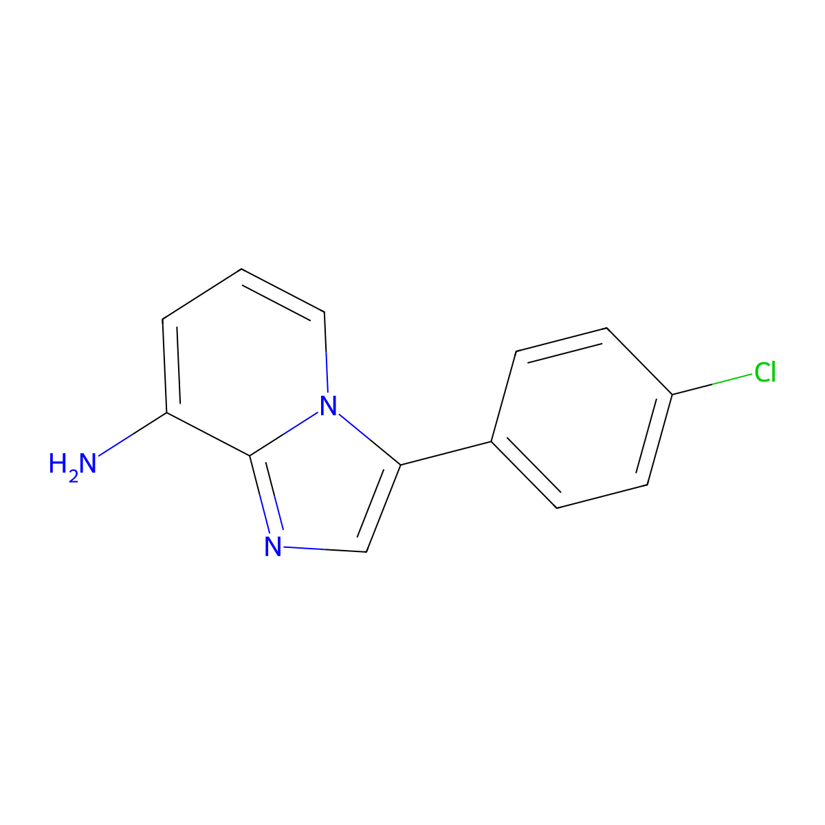 3-(4-Chlorophenyl)imidazo[1,2-a]pyridin-8-amine molecular structure, CAS 338415-10-4