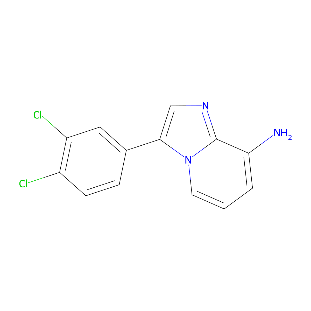 3-(3,4-Dichlorophenyl)imidazo[1,2-a]pyridin-8-amine molecular structure, CAS 338415-23-9