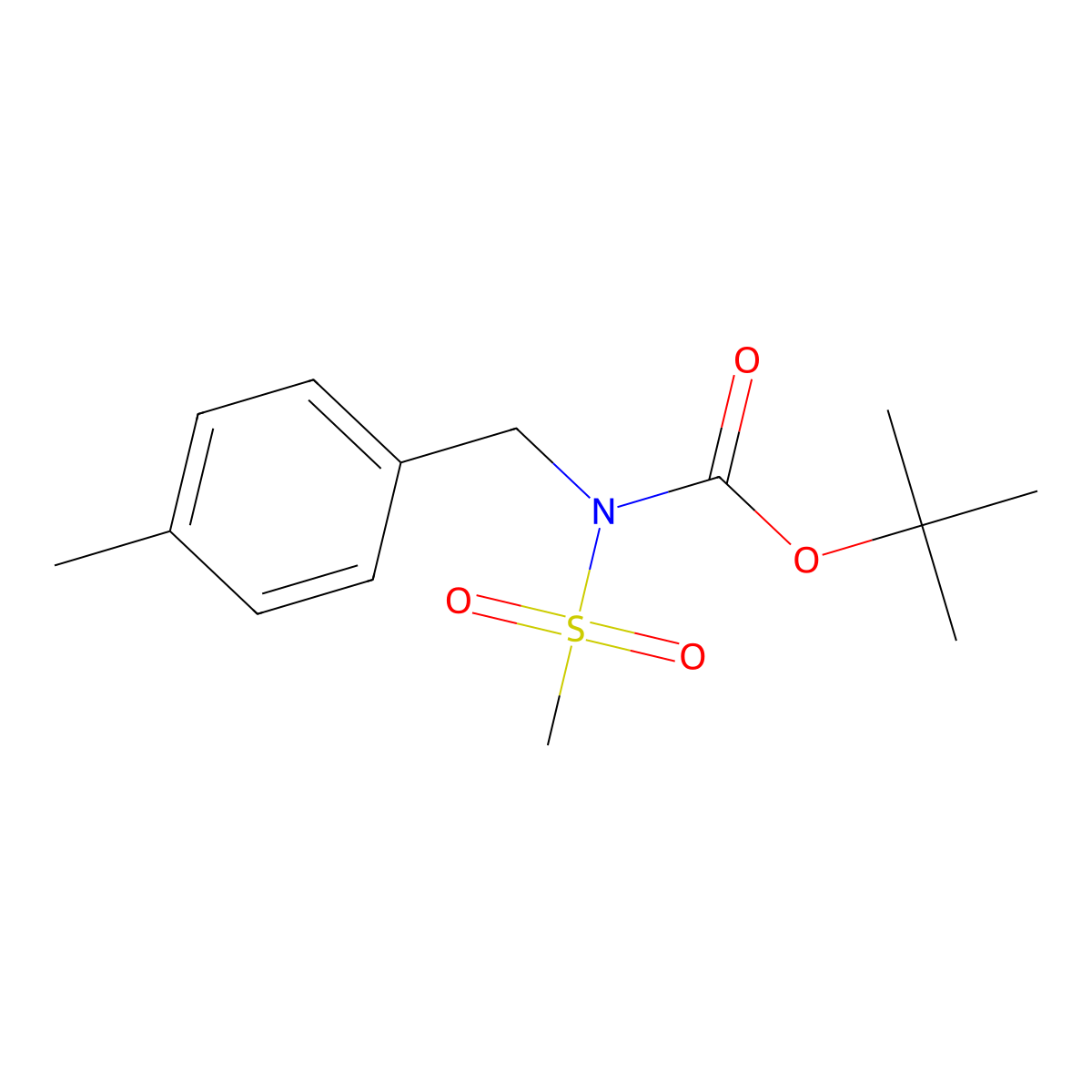 tert-butyl N-(4-methylbenzyl)-N-(methylsulfonyl)carbamate molecular structure, CAS 338415-72-8