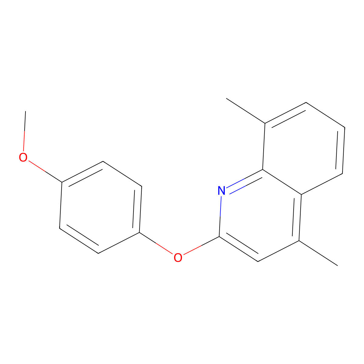 2-(4-Methoxyphenoxy)-4,8-dimethylquinoline molecular structure, CAS 338415-73-9