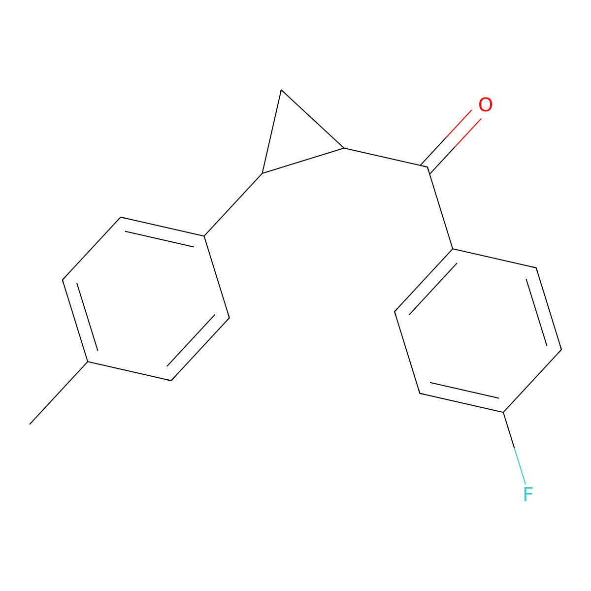 (4-Fluorophenyl)[2-(4-methylphenyl)cyclopropyl]methanone molecular structure, CAS 338415-86-4