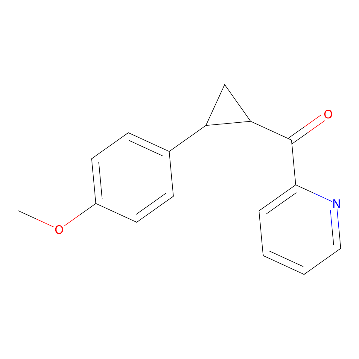 [2-(4-Methoxyphenyl)cyclopropyl](2-pyridinyl)methanone molecular structure, CAS 338415-92-2