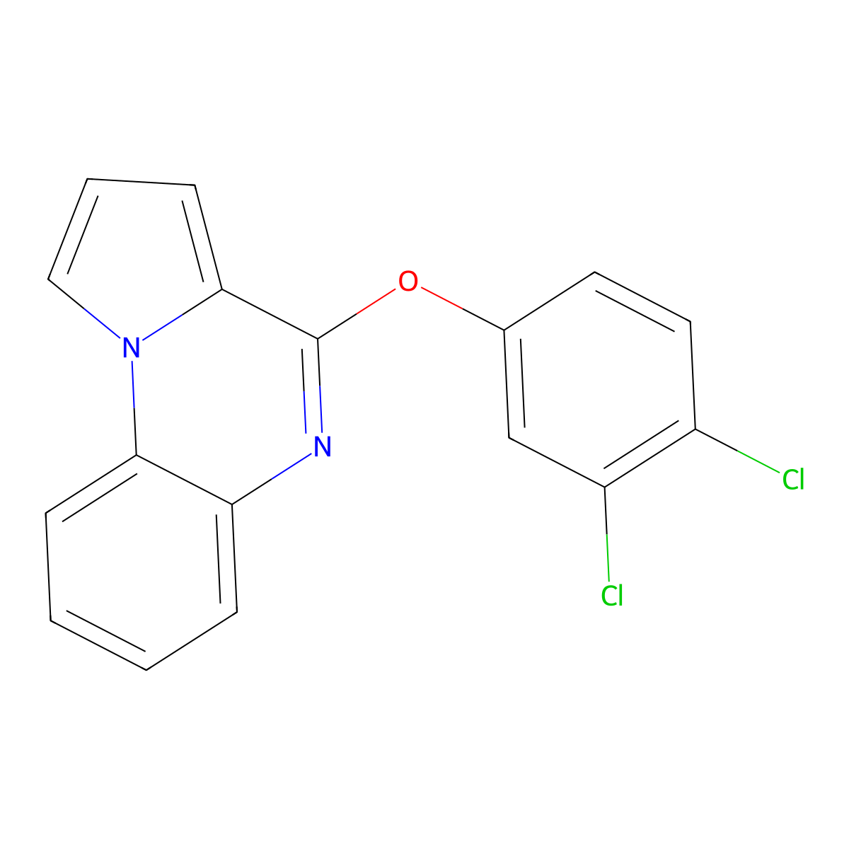 4-(3,4-Dichlorophenoxy)pyrrolo[1,2-a]quinoxaline molecular structure, CAS 338415-94-4