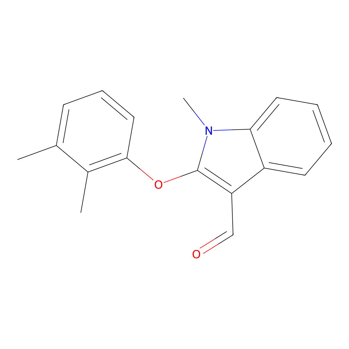 2-(2,3-dimethylphenoxy)-1-methyl-1H-indole-3-carbaldehyde molecular structure, CAS 338416-82-3