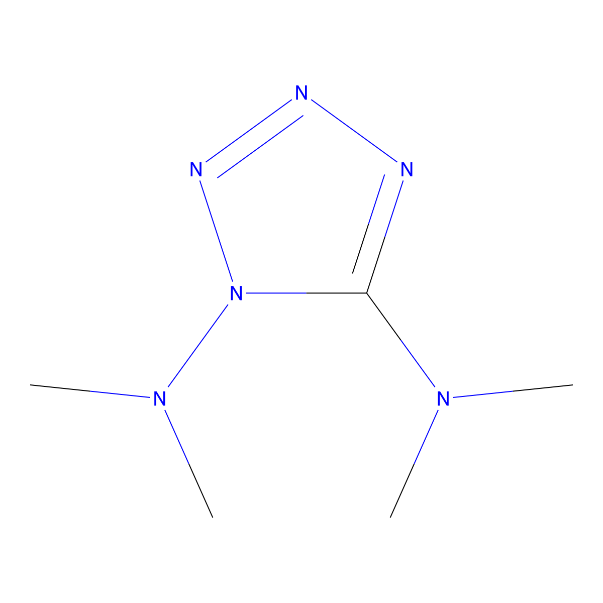1-N,1-N,5-N,5-N-tetramethyltetrazole-1,5-diamine molecular structure, CAS 338417-31-5