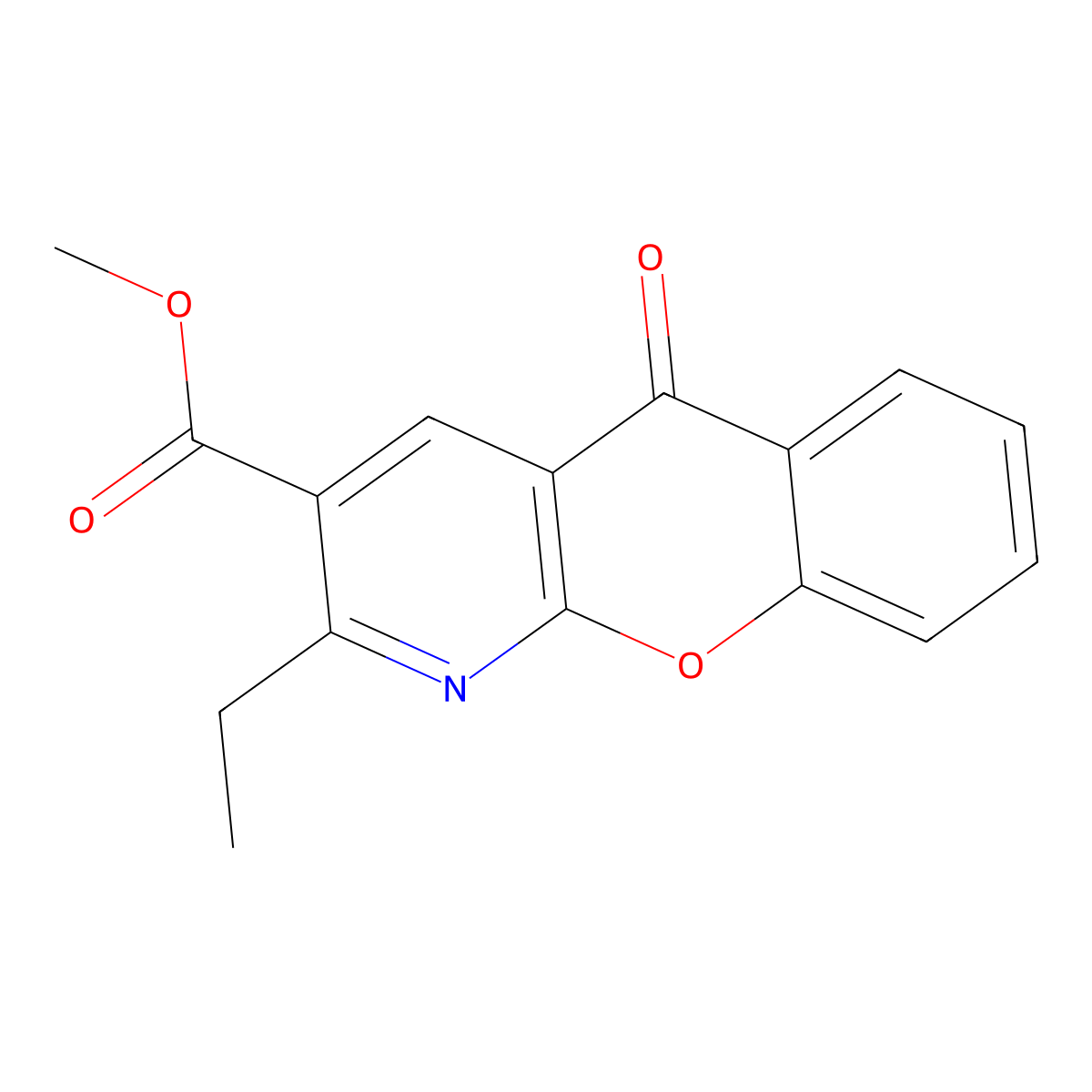 methyl 2-ethyl-5-oxo-5H-chromeno[2,3-b]pyridine-3-carboxylate molecular structure, CAS 338417-40-6