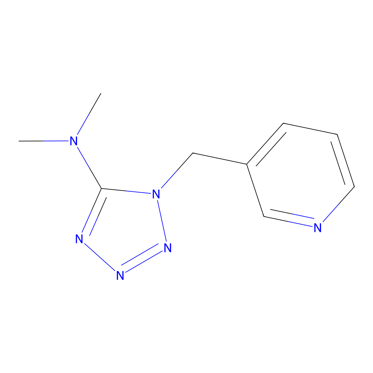 N,N-dimethyl-1-(3-pyridinylmethyl)-1H-1,2,3,4-tetraazol-5-amine molecular structure, CAS 338417-53-1