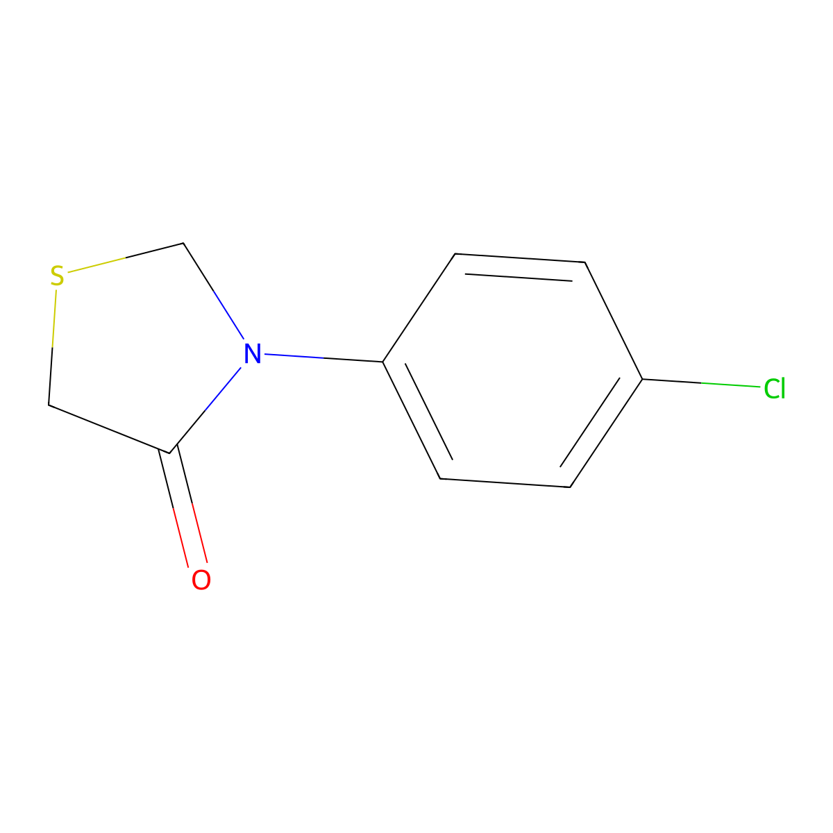 3-(4-Chlorophenyl)-1,3-thiazolidin-4-one molecular structure, CAS 338417-75-7