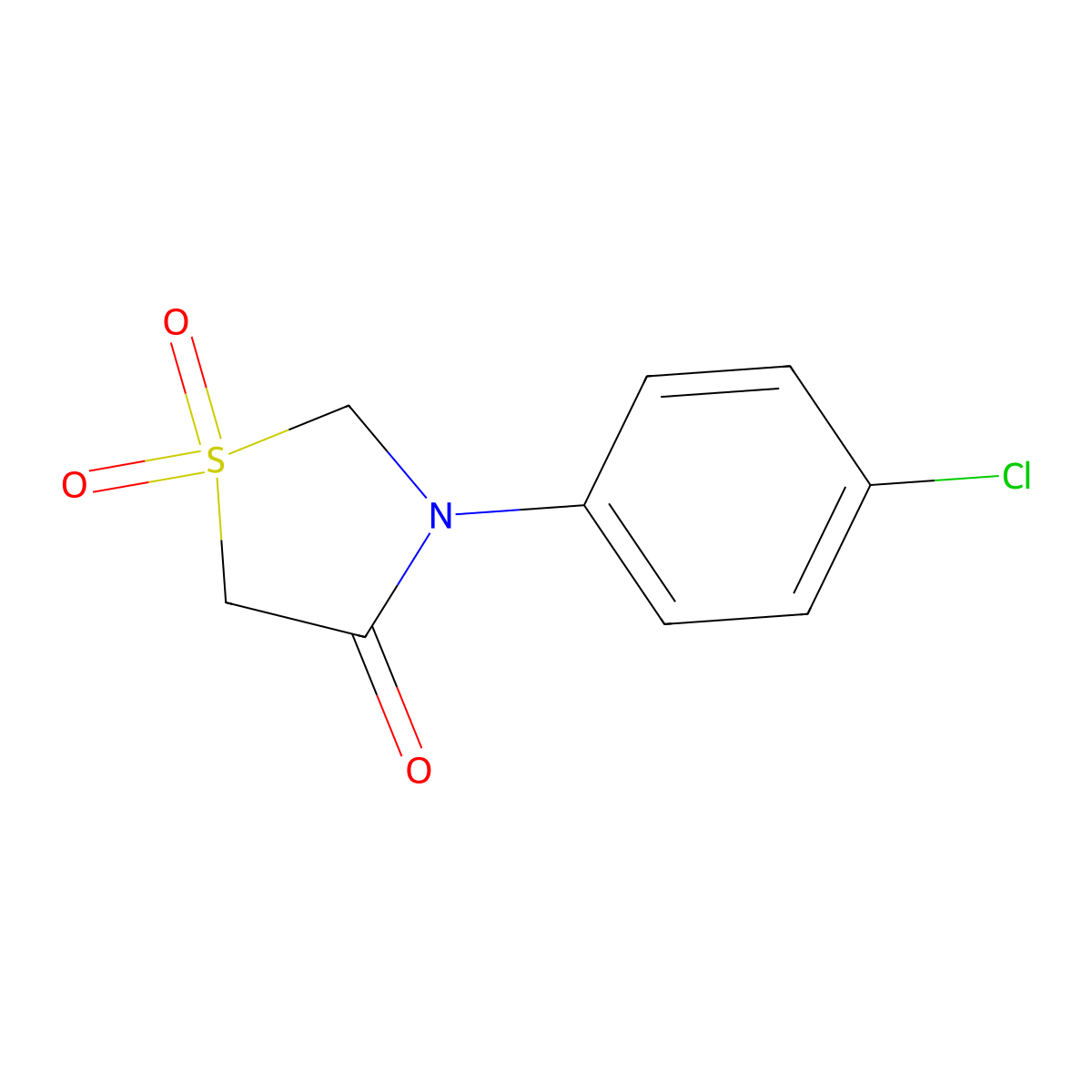 3-(4-Chlorophenyl)-1lambda~6~,3-thiazolane-1,1,4-trione molecular structure, CAS 338417-77-9