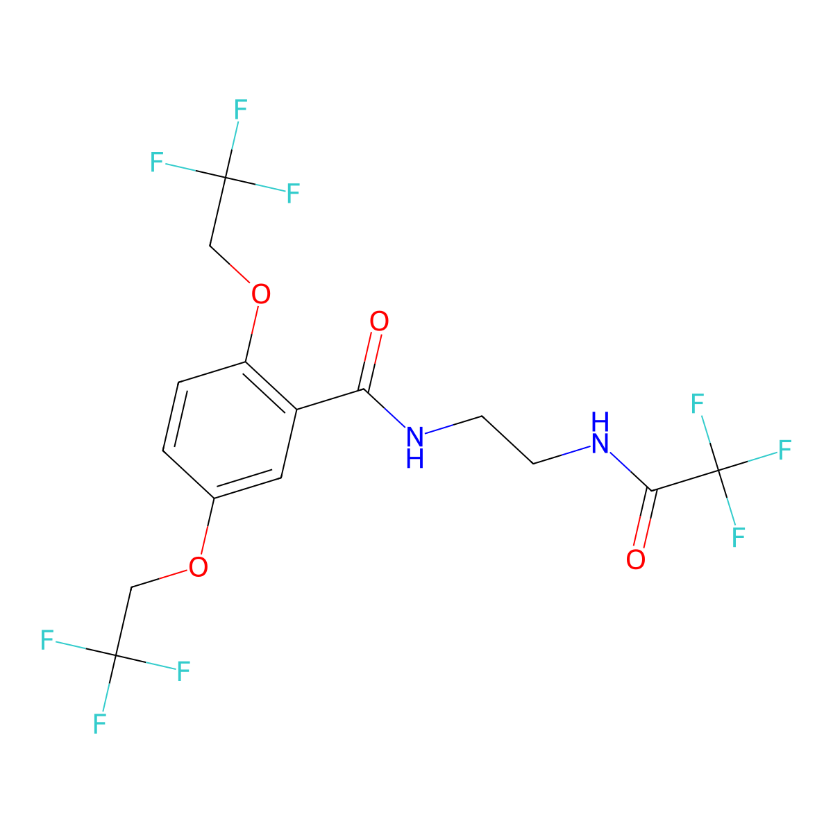 N-[2-[(2,2,2-trifluoroacetyl)amino]ethyl]-2,5-bis(2,2,2-trifluoroethoxy)benzamide molecular structure, CAS 338418-19-2