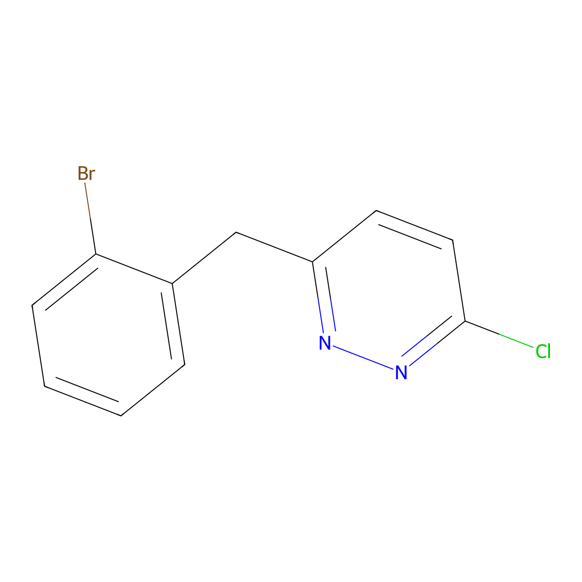 3-[(2-Bromophenyl)methyl]-6-chloropyridazine molecular structure, CAS 338418-42-1