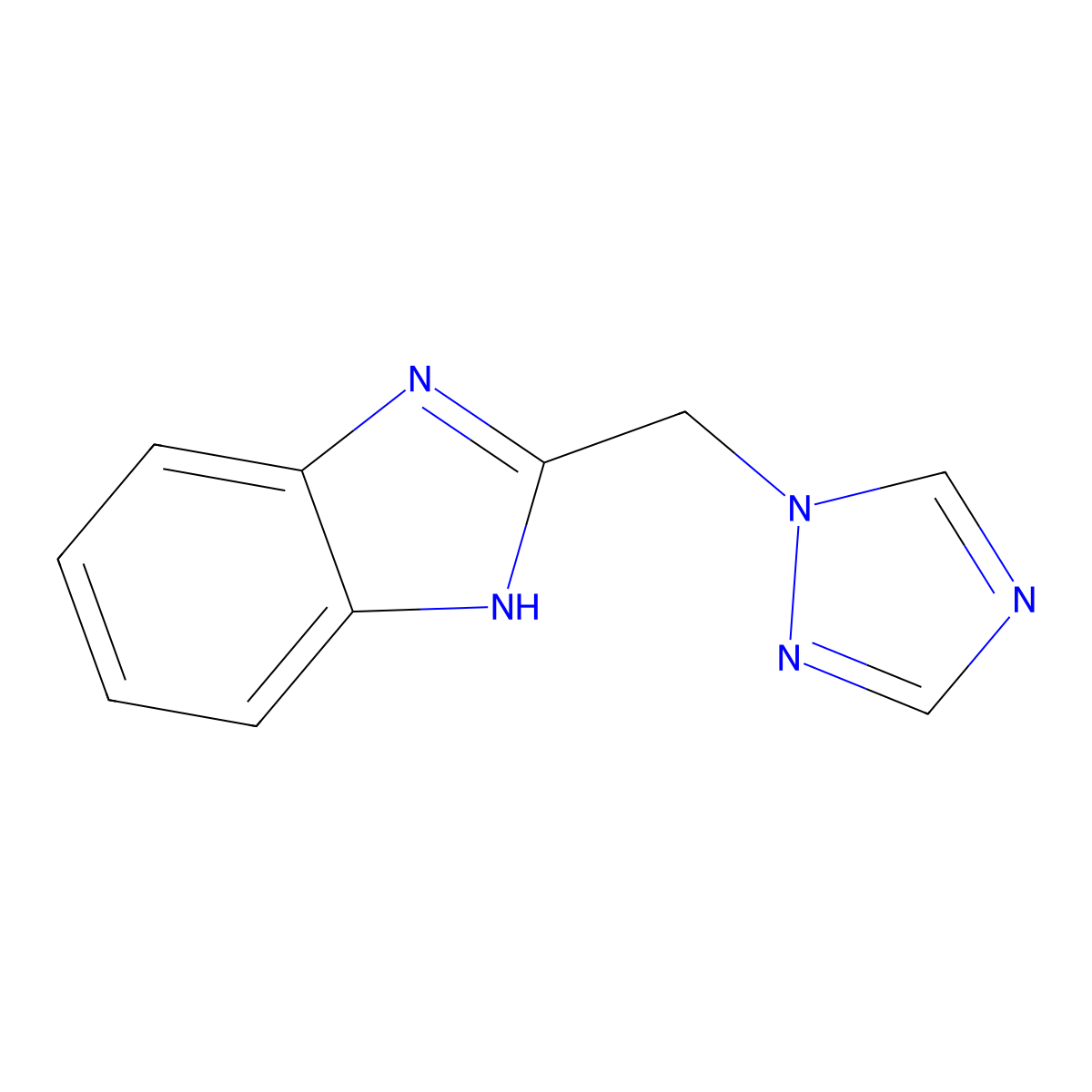 2-((1H-1,2,4-triazol-1-yl)methyl)-1H-benzo[d]imidazole molecular structure, CAS 338418-54-5
