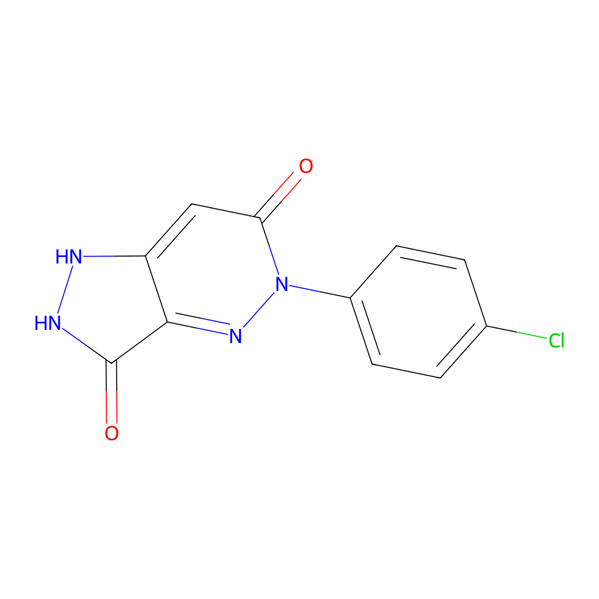 5-(4-chlorophenyl)-3-hydroxy-1,5-dihydro-6H-pyrazolo[4,3-c]pyridazin-6-one molecular structure, CAS 338418-81-8