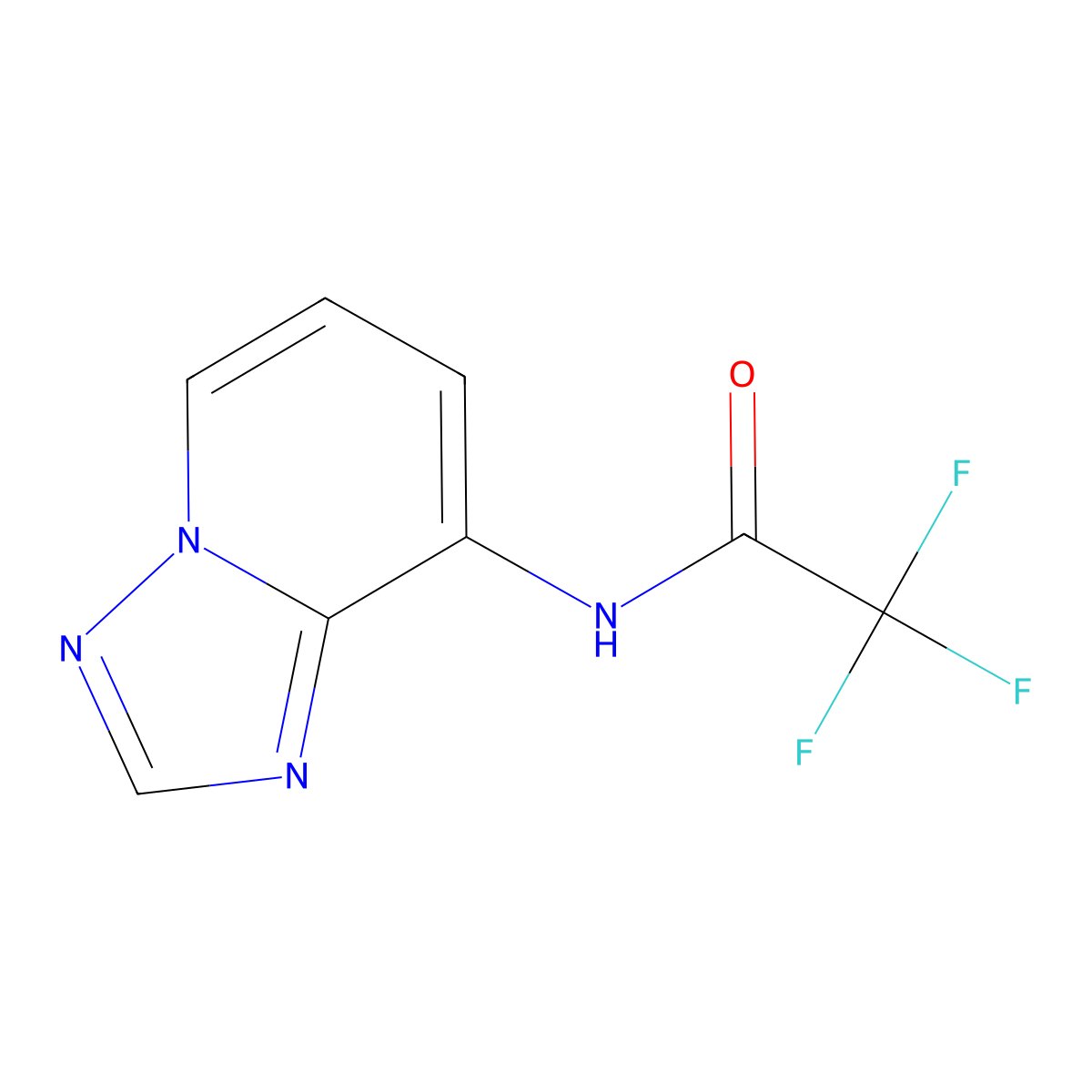 2,2,2-trifluoro-N-[1,2,4]triazolo[1,5-a]pyridin-8-ylacetamide molecular structure, CAS 338419-10-6