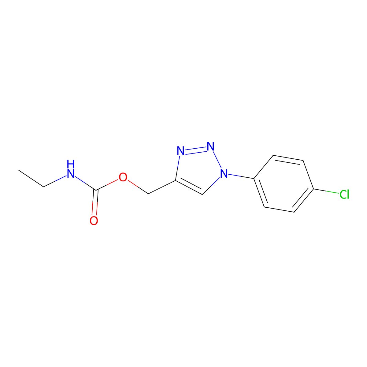 [1-(4-chlorophenyl)-1H-1,2,3-triazol-4-yl]methyl N-ethylcarbamate molecular structure, CAS 338419-15-1