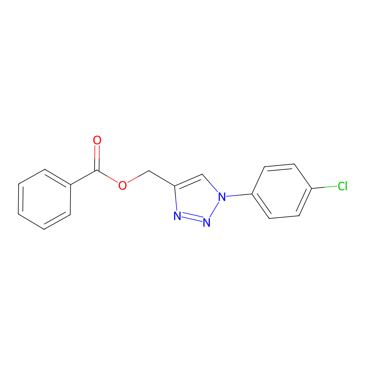 [1-(4-chlorophenyl)-1H-1,2,3-triazol-4-yl]methyl benzenecarboxylate molecular structure, CAS 338419-16-2