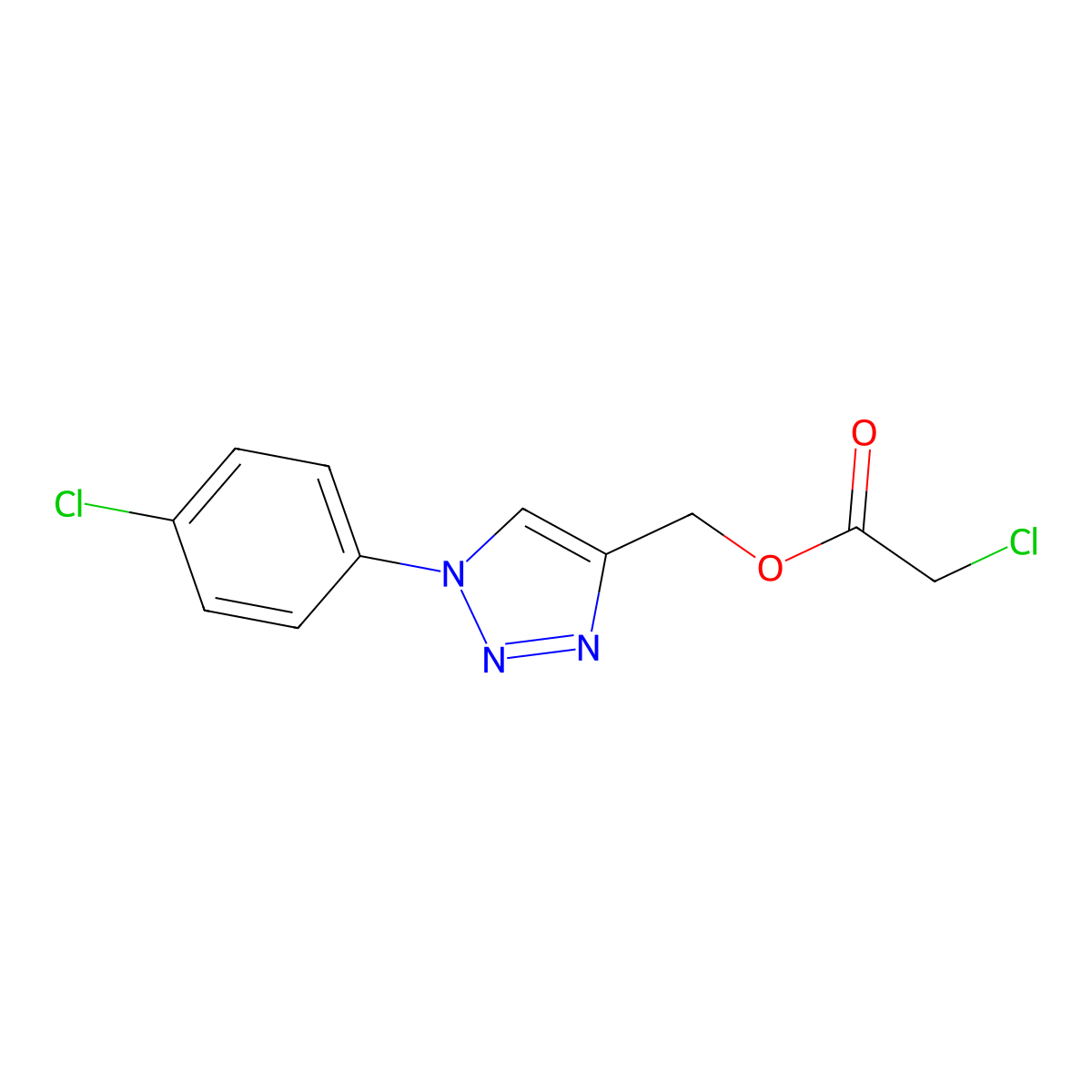 [1-(4-chlorophenyl)-1H-1,2,3-triazol-4-yl]methyl 2-chloroacetate molecular structure, CAS 338419-22-0