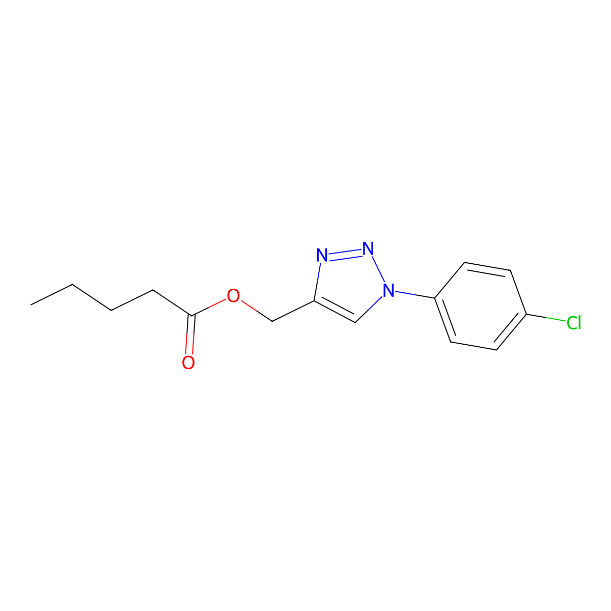 [1-(4-chlorophenyl)-1H-1,2,3-triazol-4-yl]methyl pentanoate molecular structure, CAS 338419-23-1