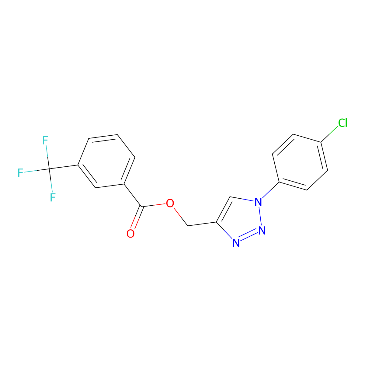 [1-(4-chlorophenyl)-1H-1,2,3-triazol-4-yl]methyl 3-(trifluoromethyl)benzenecarboxylate molecular structure, CAS 338419-27-5