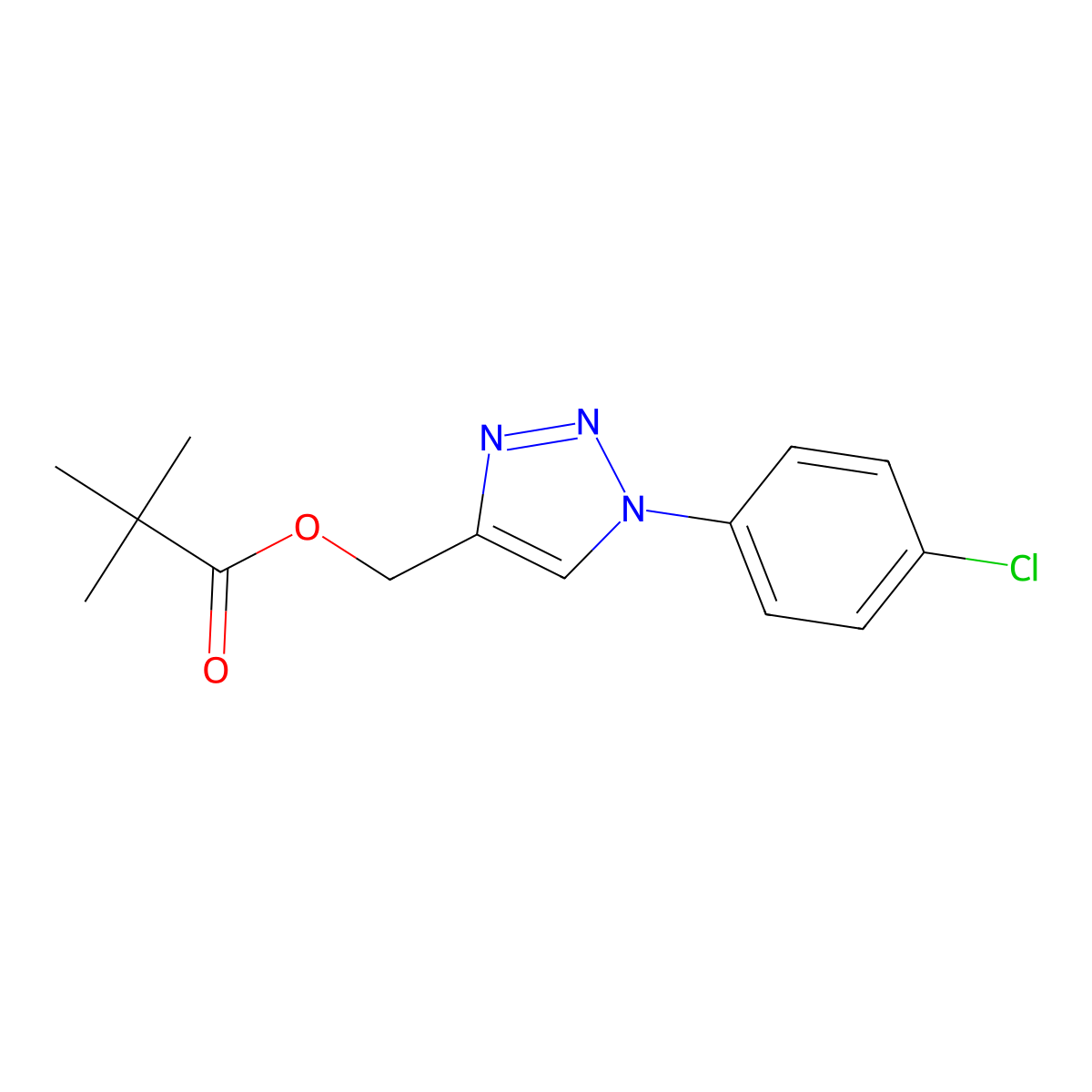 [1-(4-chlorophenyl)-1H-1,2,3-triazol-4-yl]methyl pivalate molecular structure, CAS 338419-28-6