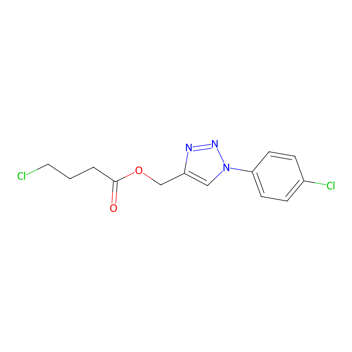 [1-(4-chlorophenyl)-1H-1,2,3-triazol-4-yl]methyl 4-chlorobutanoate molecular structure, CAS 338419-29-7