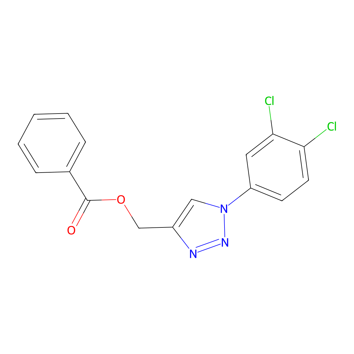[1-(3,4-dichlorophenyl)-1H-1,2,3-triazol-4-yl]methyl benzenecarboxylate molecular structure, CAS 338419-31-1
