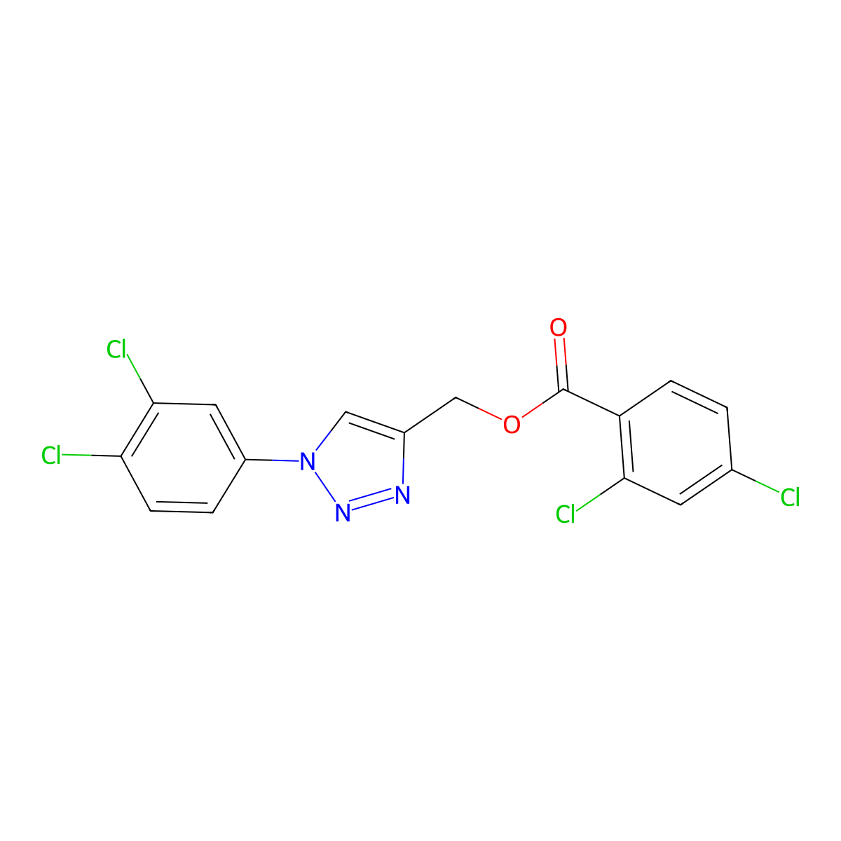 [1-(3,4-Dichlorophenyl)triazol-4-yl]methyl 2,4-dichlorobenzoate molecular structure, CAS 338419-41-3