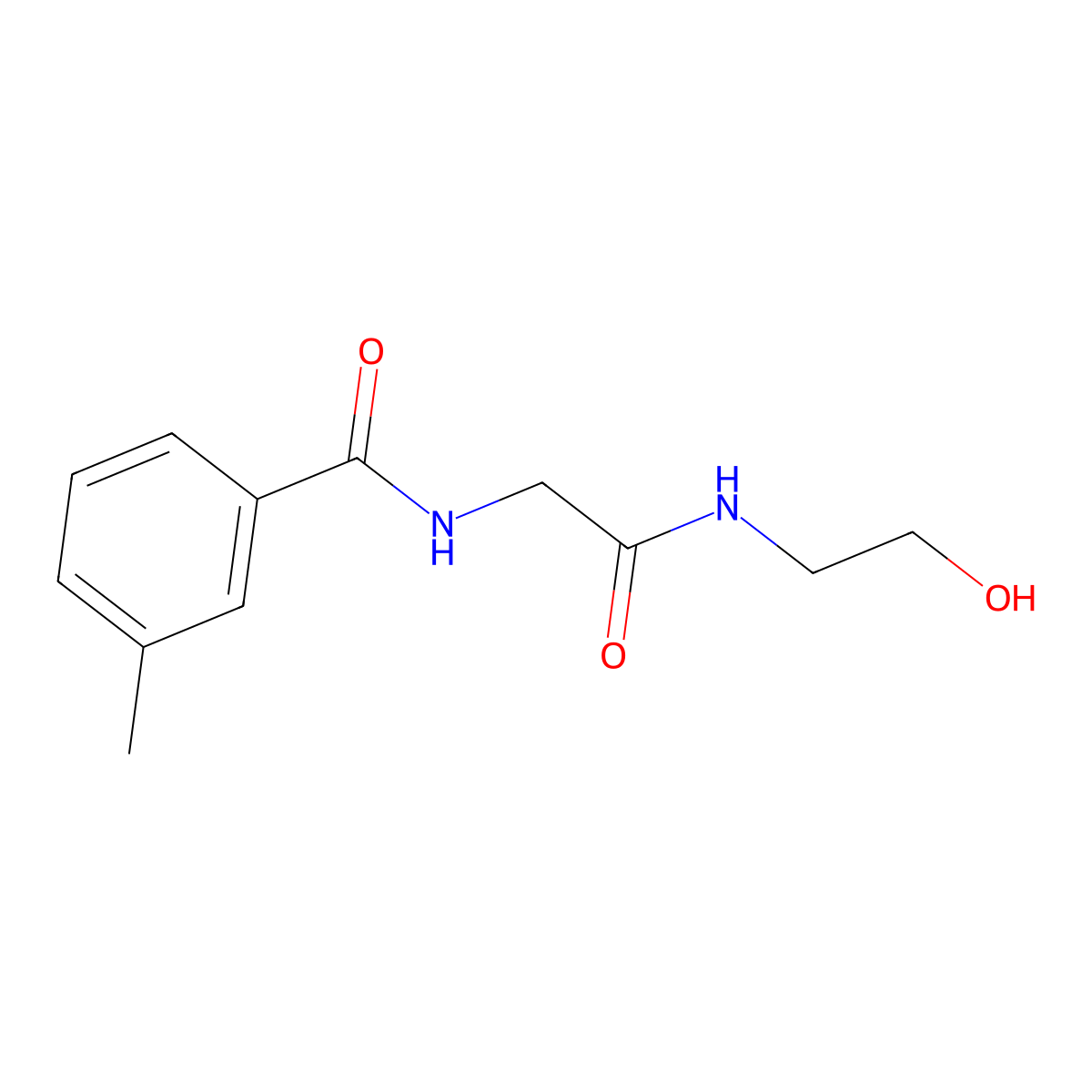 N-{2-[(2-hydroxyethyl)amino]-2-oxoethyl}-3-methylbenzenecarboxamide molecular structure, CAS 338419-52-6