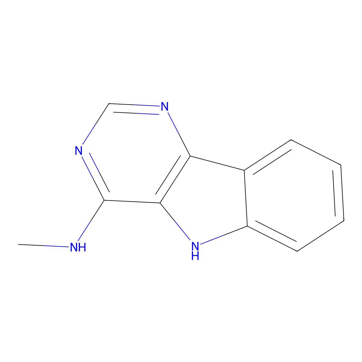 N-methyl-5H-pyrimido[5,4-b]indol-4-amine molecular structure, CAS 338419-65-1