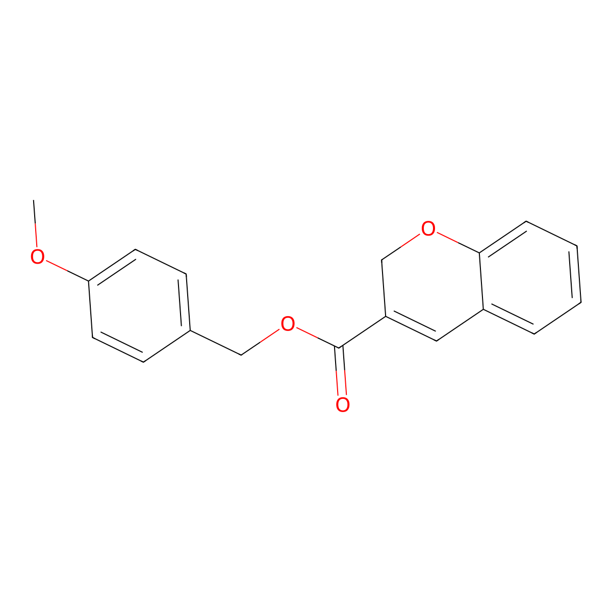 4-methoxybenzyl 2H-chromene-3-carboxylate molecular structure, CAS 338419-77-5