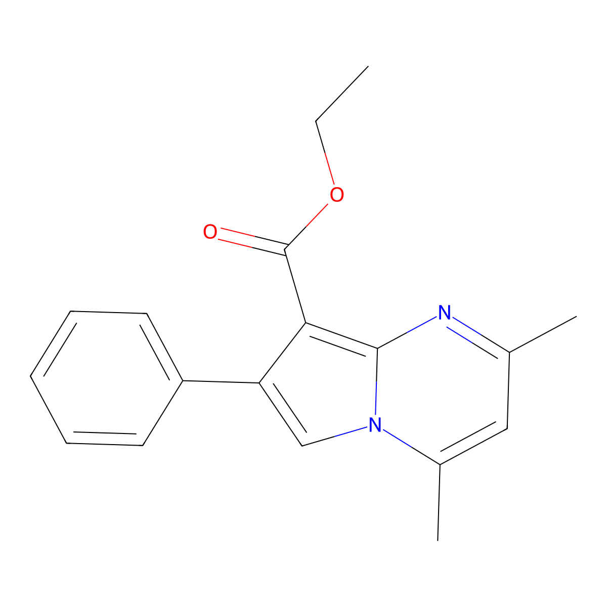 Ethyl 2,4-dimethyl-7-phenylpyrrolo[1,2-a]pyrimidine-8-carboxylate molecular structure, CAS 338419-86-6