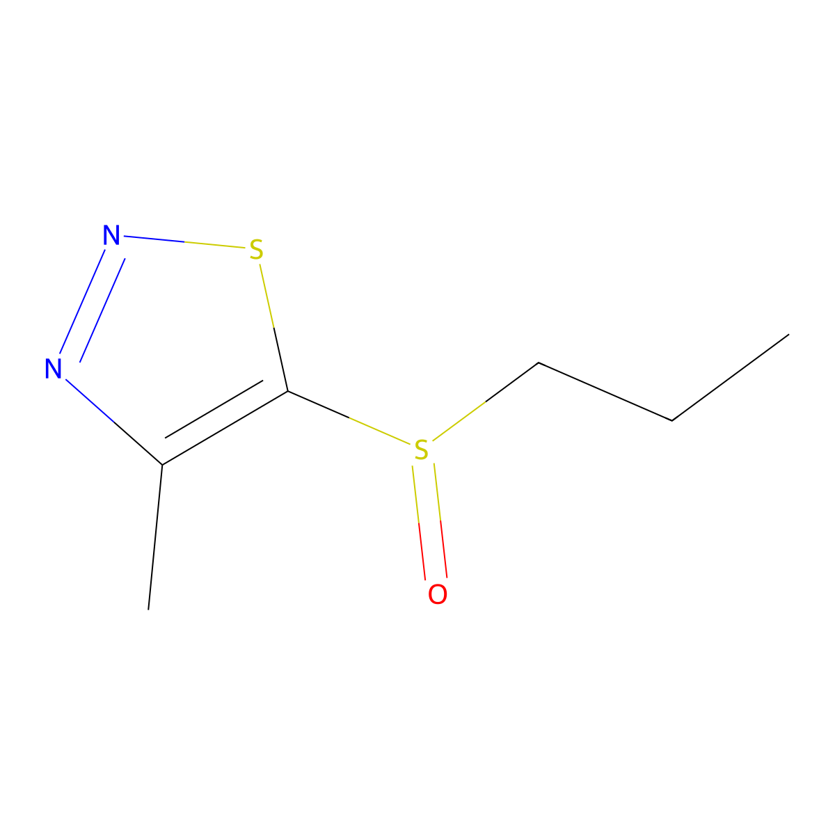 4-Methyl-1,2,3-thiadiazol-5-yl propyl sulfoxide molecular structure, CAS 338419-89-9
