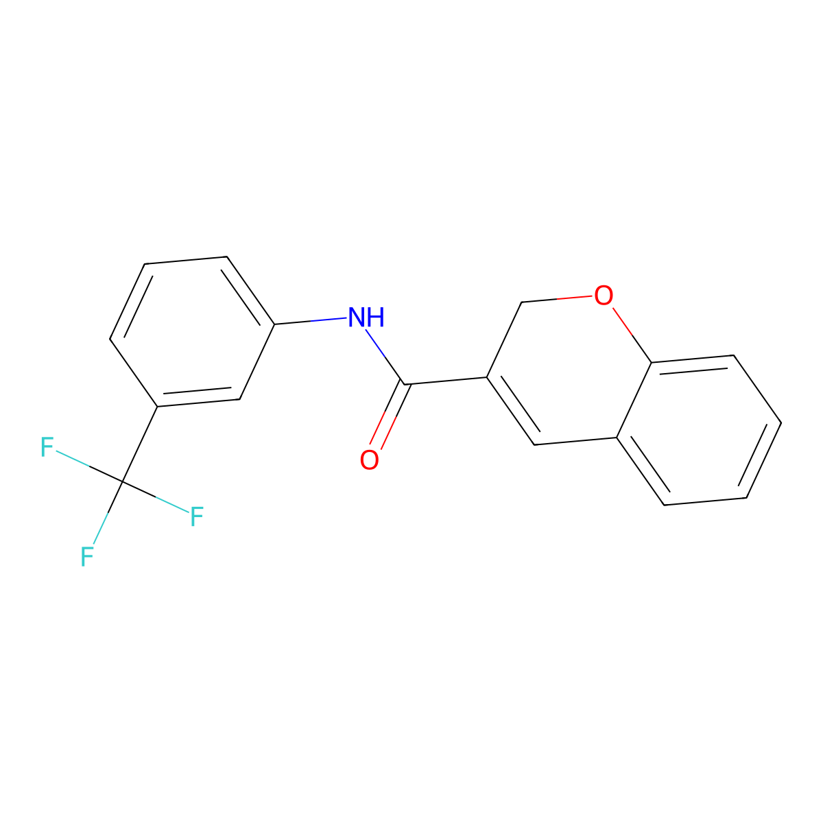 N-[3-(trifluoromethyl)phenyl]-2H-chromene-3-carboxamide molecular structure, CAS 338419-97-9