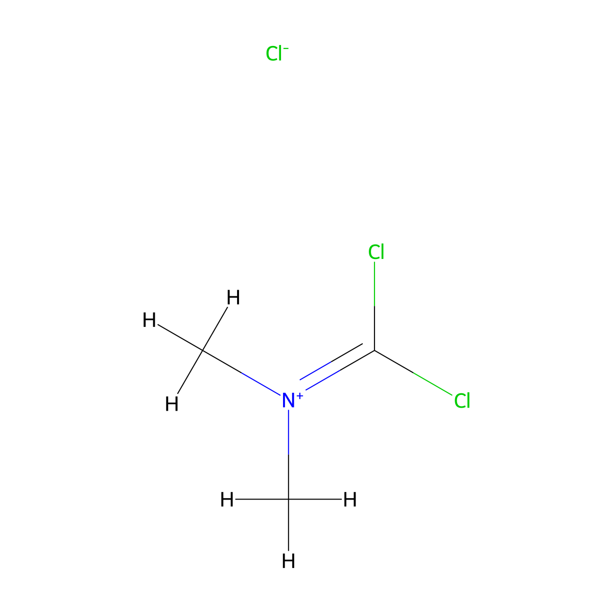 Phosgeniminium chloride molecular structure, CAS 33842-02-3