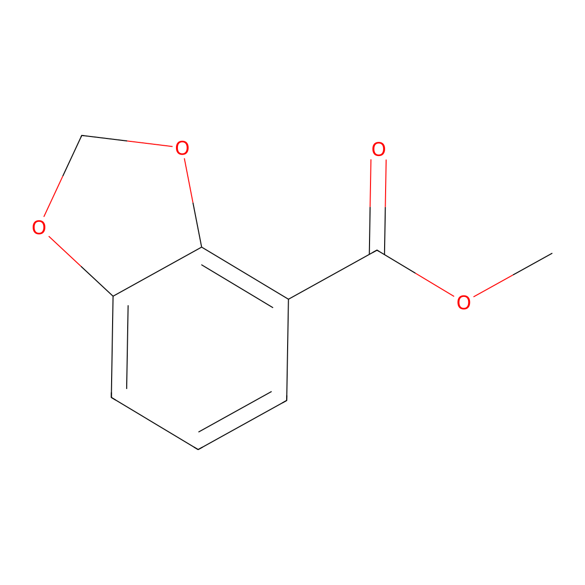 Methyl benzo[d][1,3]dioxole-4-carboxylate molecular structure, CAS 33842-16-9