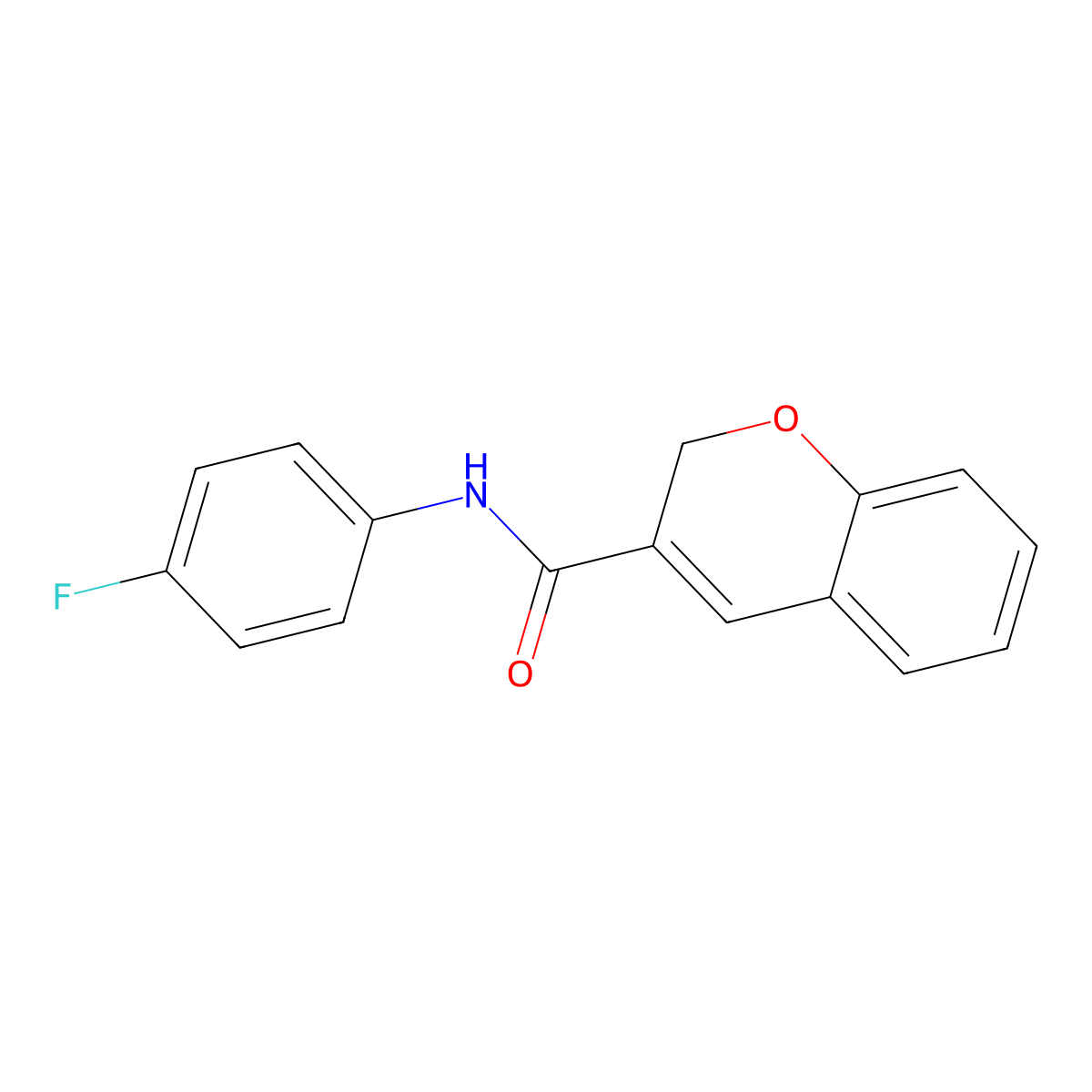 N-(4-fluorophenyl)-2H-chromene-3-carboxamide molecular structure, CAS 338420-05-6