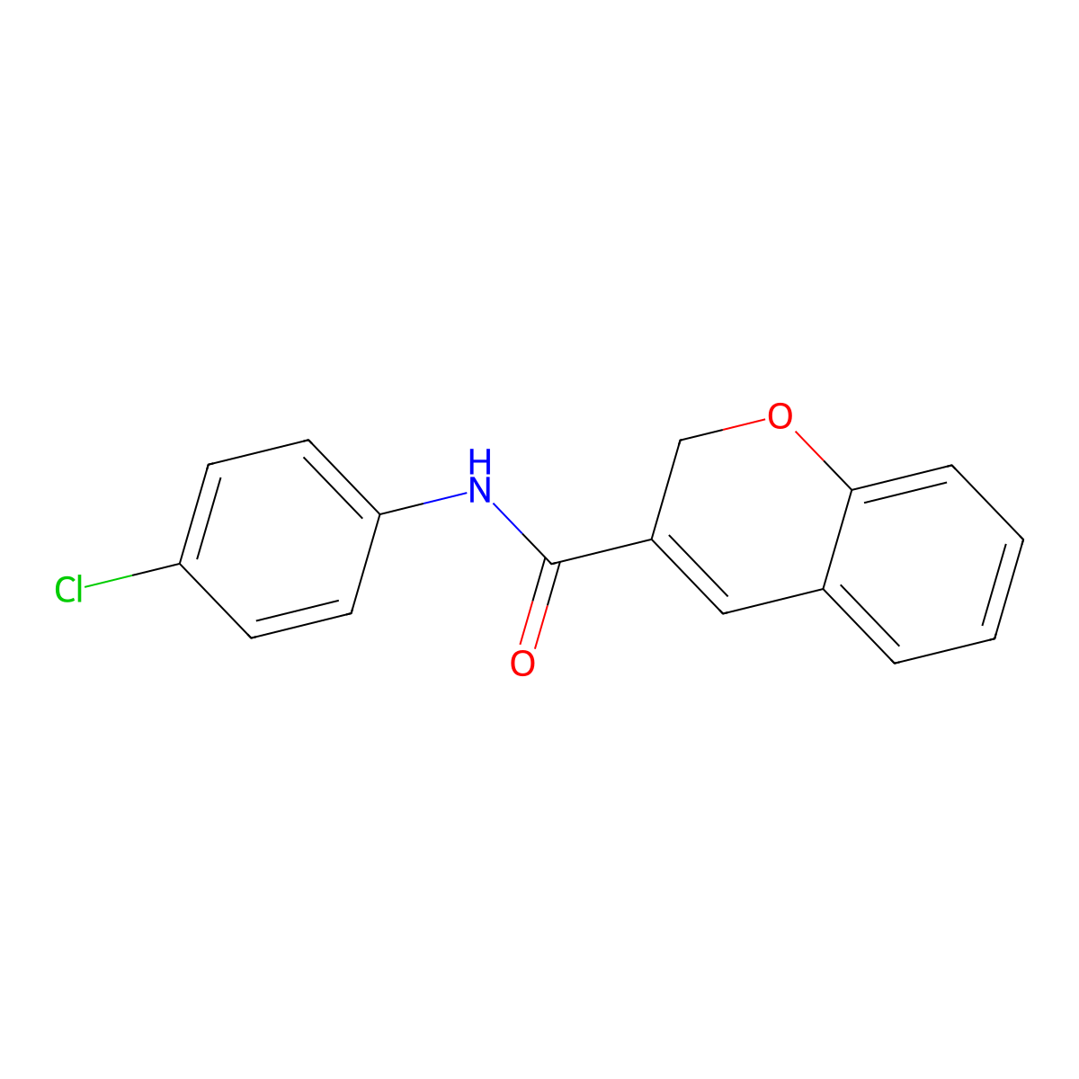 N-(4-chlorophenyl)-2H-chromene-3-carboxamide molecular structure, CAS 338420-07-8