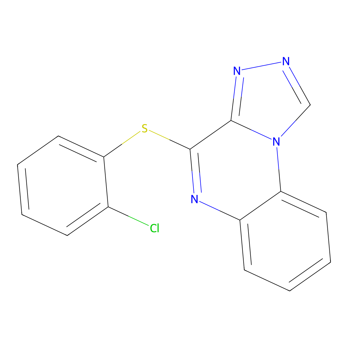 4-[(2-Chlorophenyl)thio][1,2,4]triazolo[4,3-a]quinoxaline molecular structure, CAS 338420-30-7