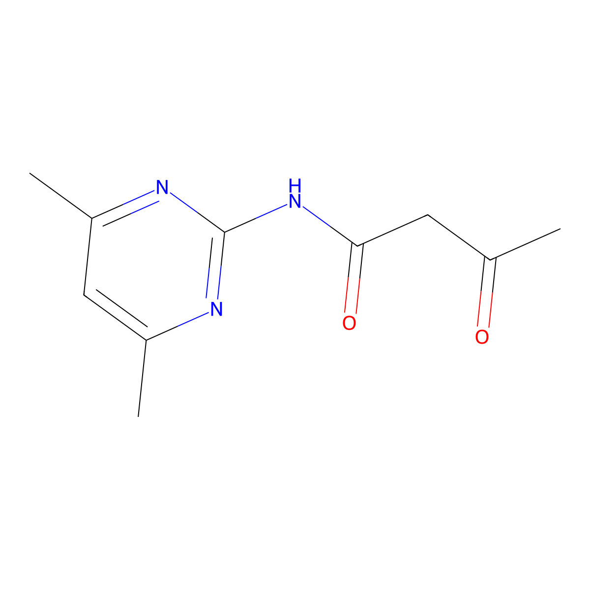 N-(4,6-dimethylpyrimidin-2-yl)-3-oxobutanamide molecular structure, CAS 338420-50-1
