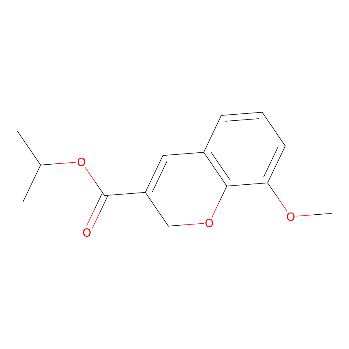 propan-2-yl 8-methoxy-2H-chromene-3-carboxylate molecular structure, CAS 338420-63-6