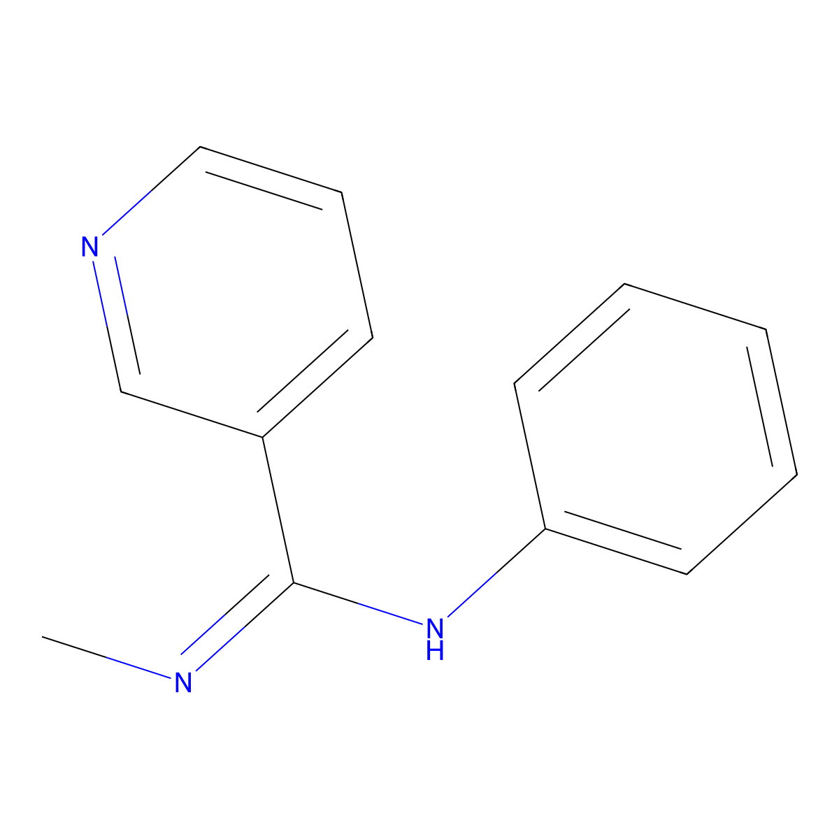 N'-methyl-N-phenyl-3-pyridinecarboximidamide molecular structure, CAS 338420-65-8