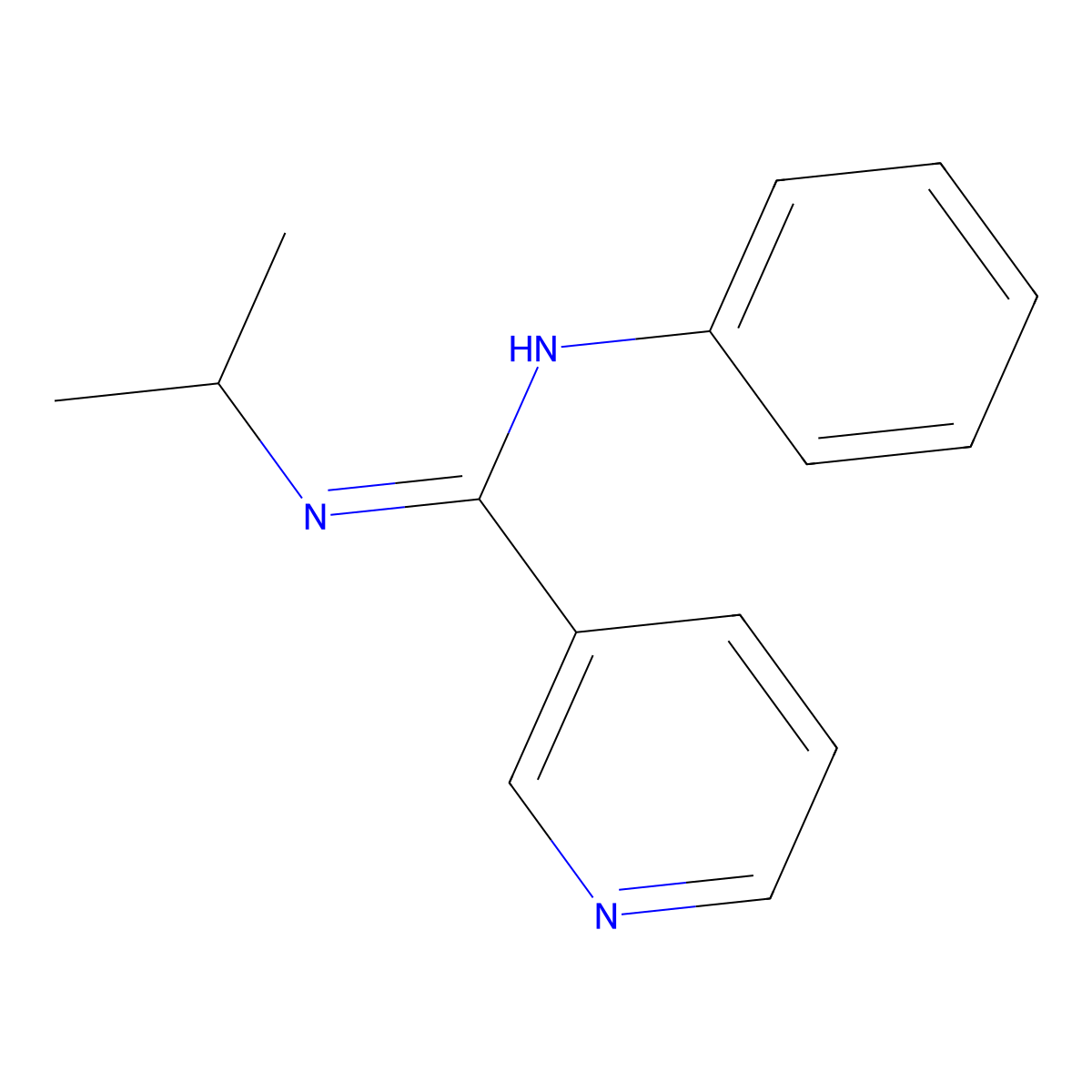 N'-isopropyl-N-phenyl-3-pyridinecarboximidamide molecular structure, CAS 338420-67-0