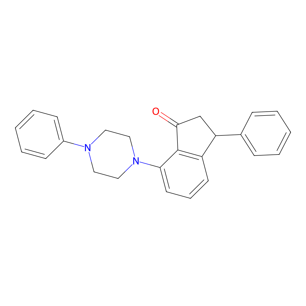 3-Phenyl-7-(4-phenylpiperazino)-1-indanone molecular structure, CAS 338420-90-9
