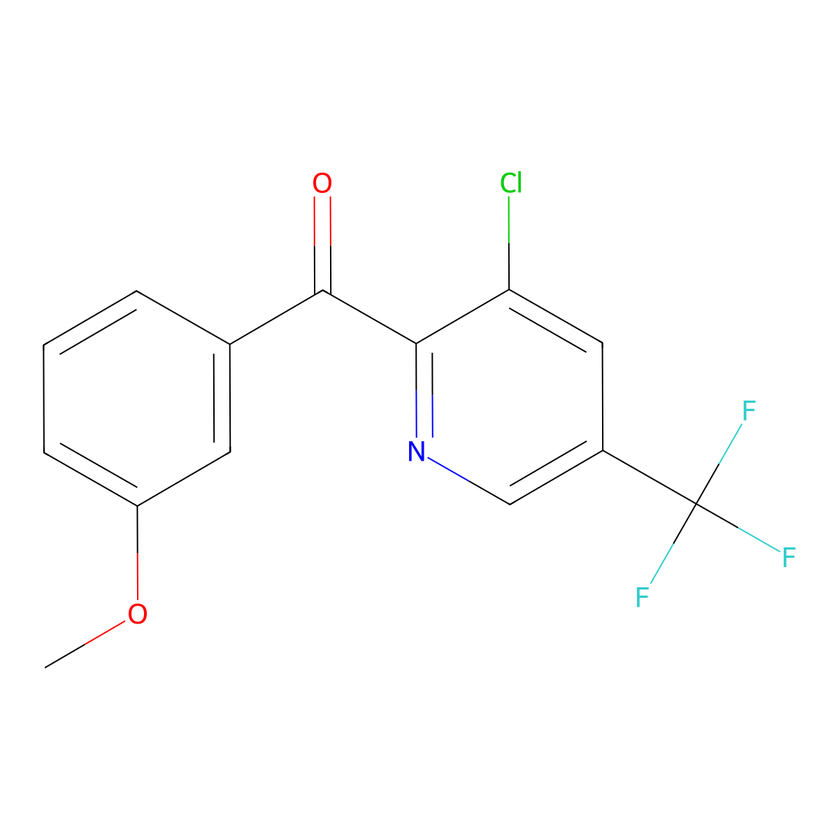 [3-Chloro-5-(trifluoromethyl)-2-pyridinyl](3-methoxyphenyl)methanone molecular structure, CAS 338420-99-8