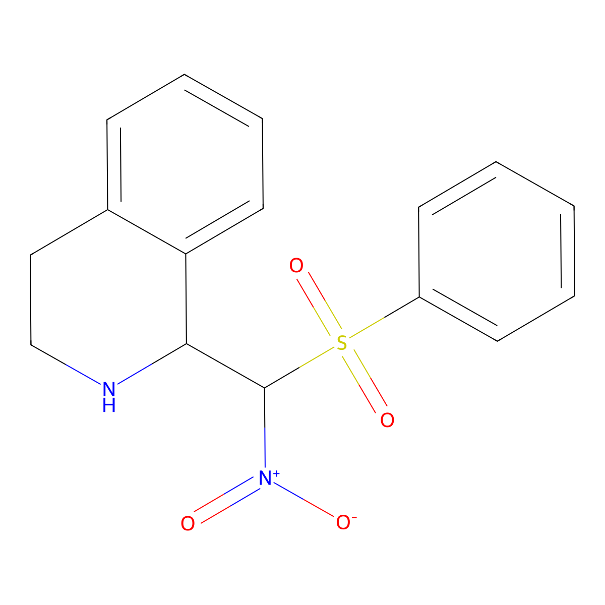 1-[Nitro(phenylsulfonyl)methyl]-1,2,3,4-tetrahydroisoquinoline molecular structure, CAS 338421-01-5