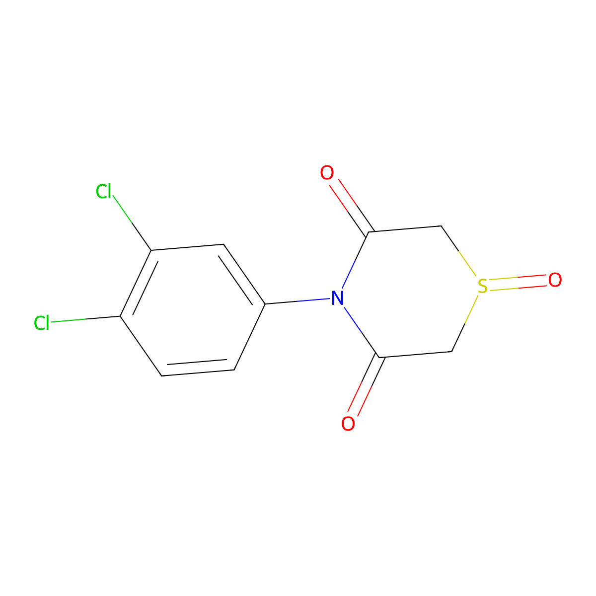 4-(3,4-Dichlorophenyl)-1-oxo-1,4-thiazinane-3,5-dione molecular structure, CAS 338421-04-8